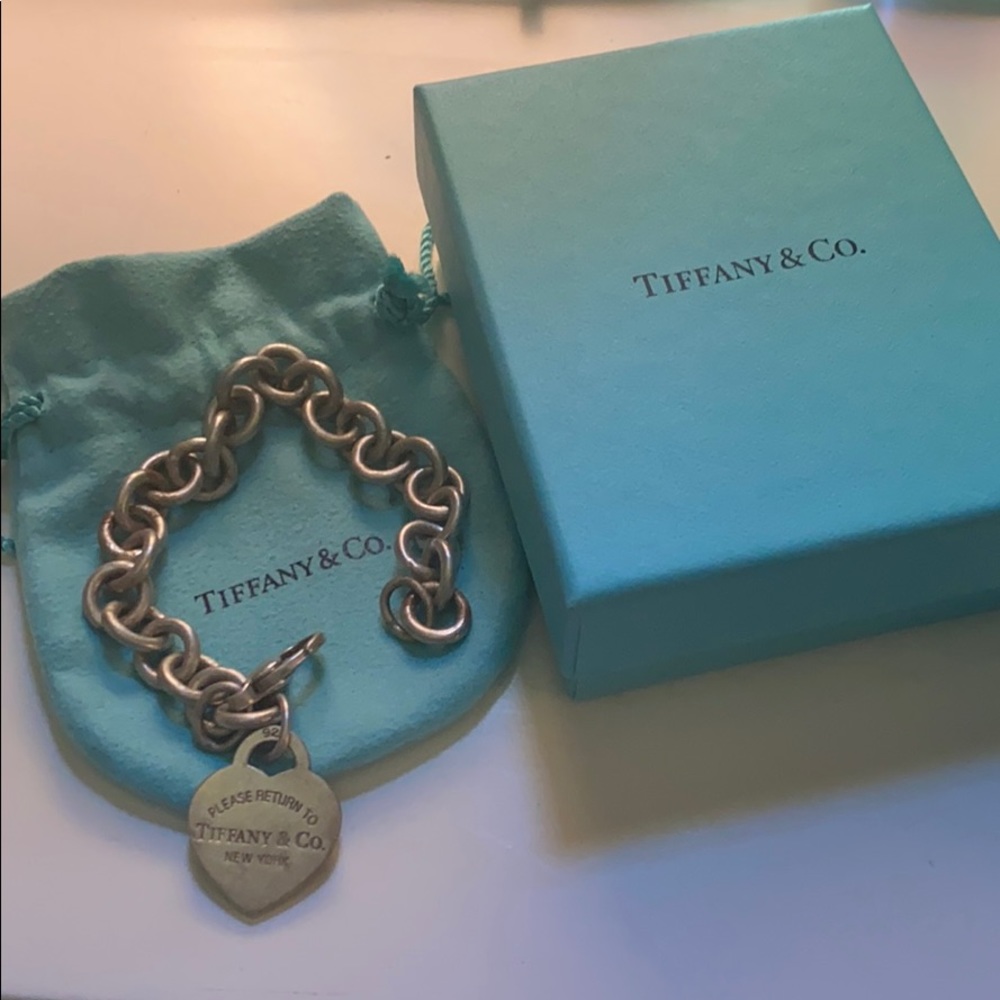 Authentic Tiffany silver heart bracelet